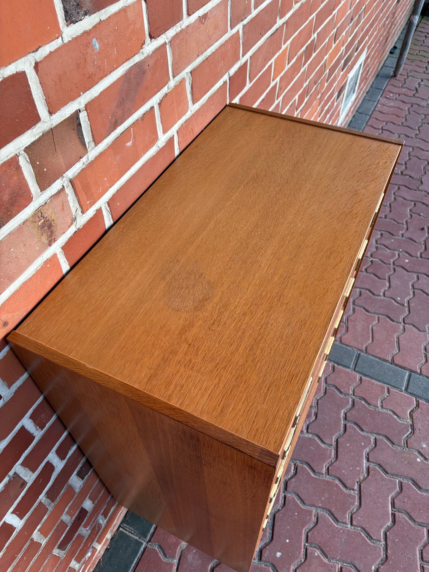 Vintage Kommode mit 6 Schubladen aus Eiche