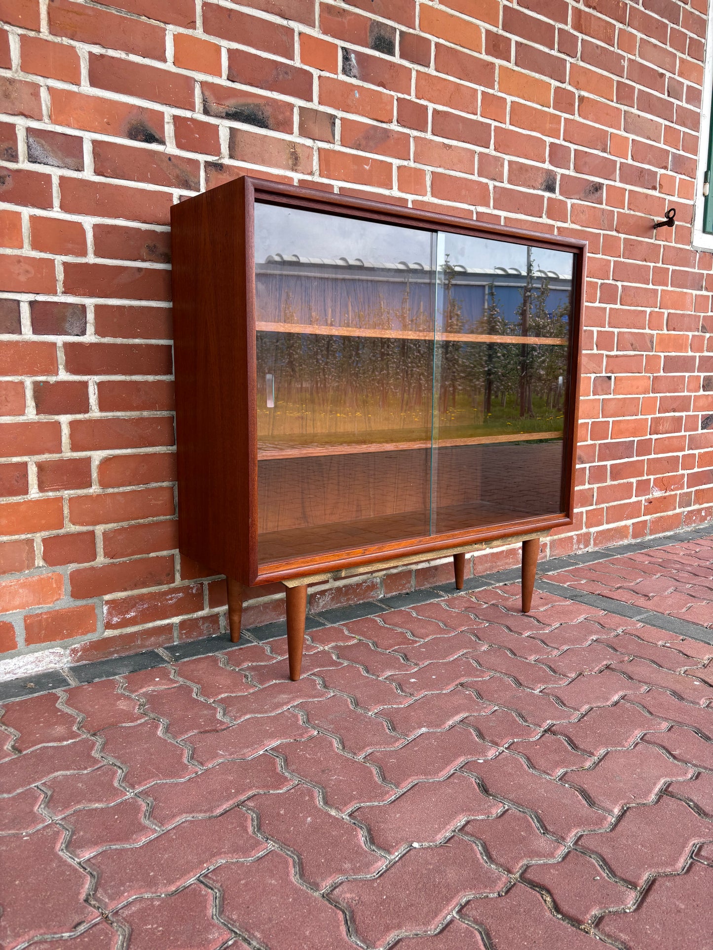 Vintage Vitrine mit Klarglas
